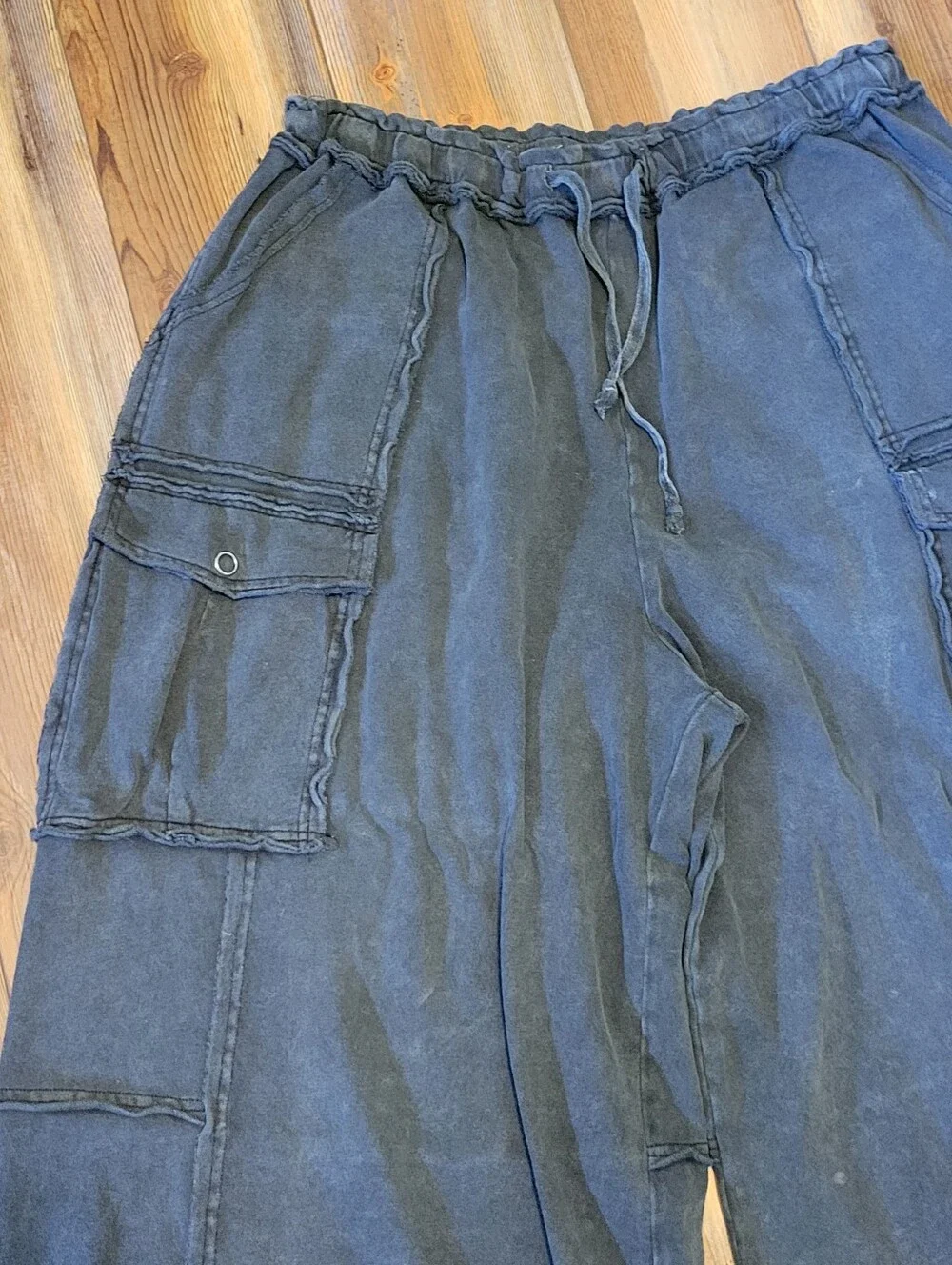 Easel Los Angeles Boutique Plus Size Flowy Wide Leg Pants Size 2X - Picture 8 of 12